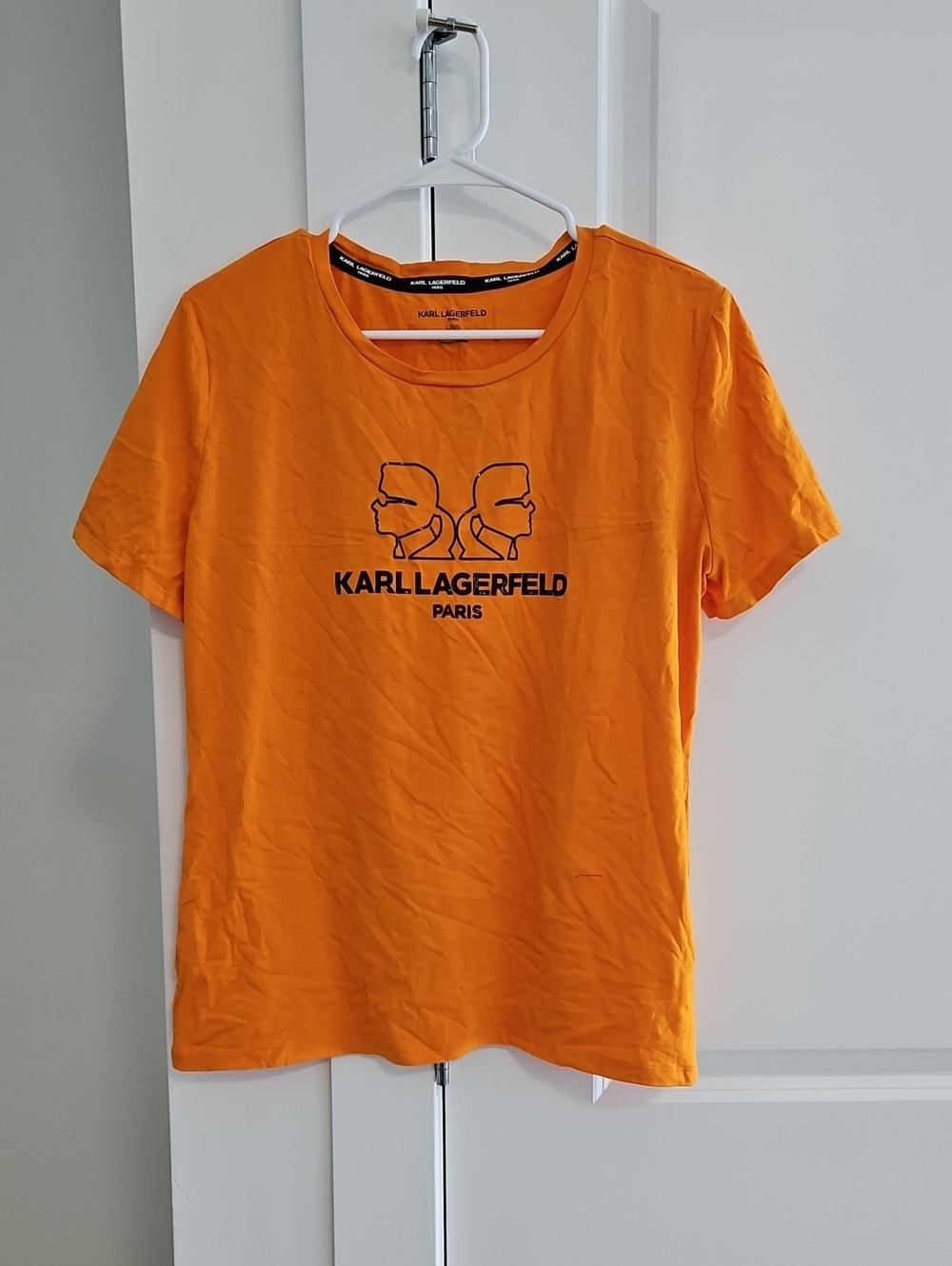 Karl Lagerfeld Orange Short Sleeve Logo Tee